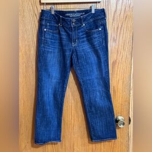 American Eagle Outfitters sz 8 artist crop Dark Denim(JB2)